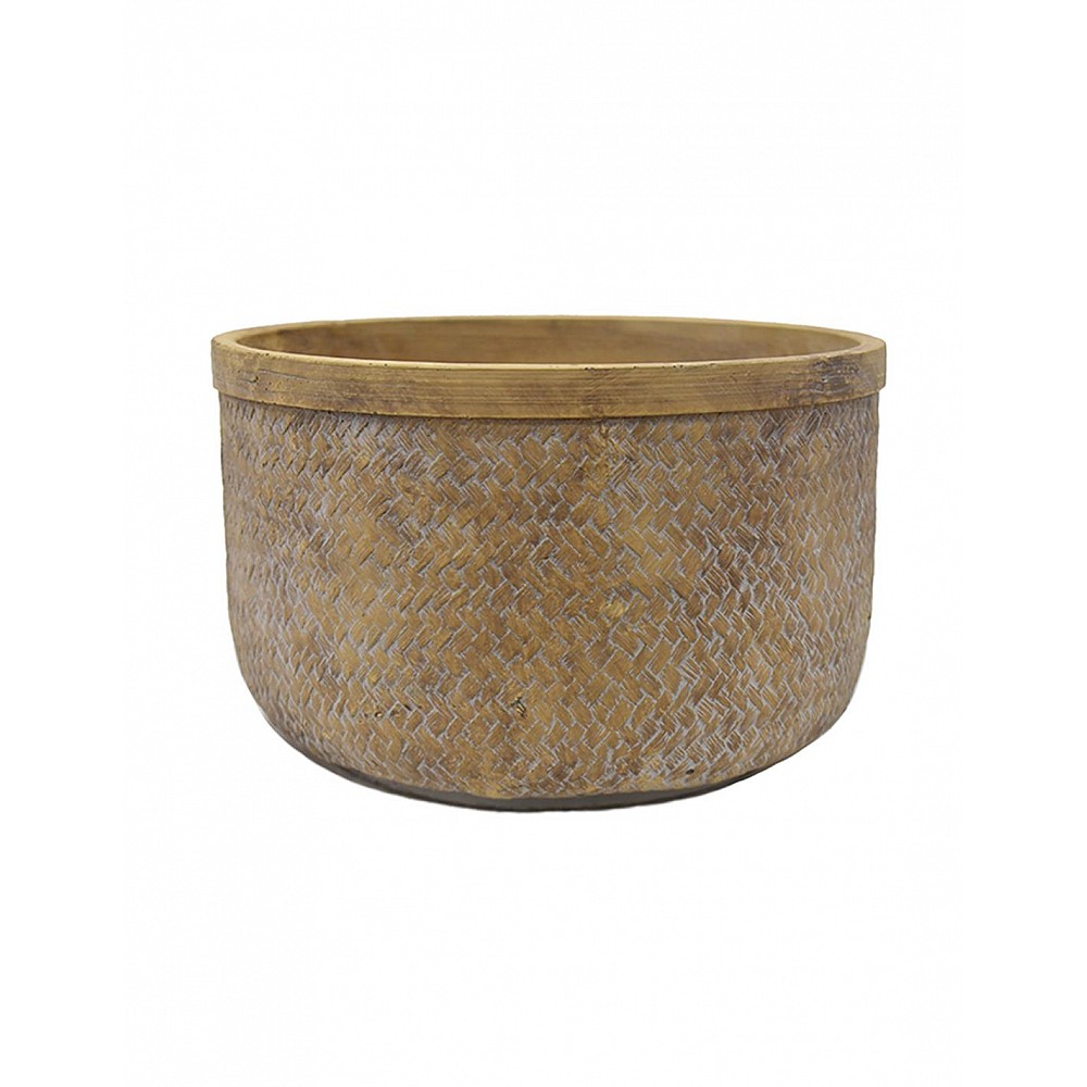 Κασπώ κεραμικό weave antique μπεζ χρ. Φ27x17,5 Κασπώ κεραμικό weave antique μπεζ χρ. Φ27x17,5