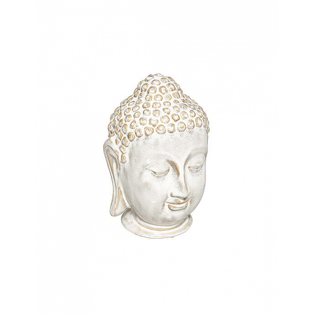 Κεφάλι Βούδα κεραμικό λευκό  χρ.  25εκ.