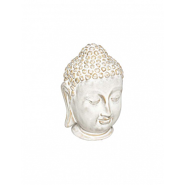 Κεφάλι Βούδα κεραμικό λευκό  χρ.  25εκ.
