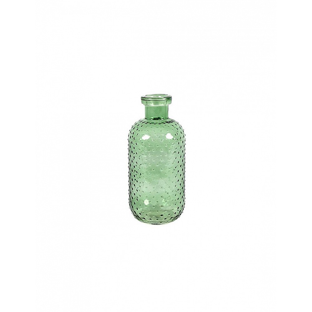 Βάζο μπουκάλι γυάλινο γυάλινο πράσινο11x24,5