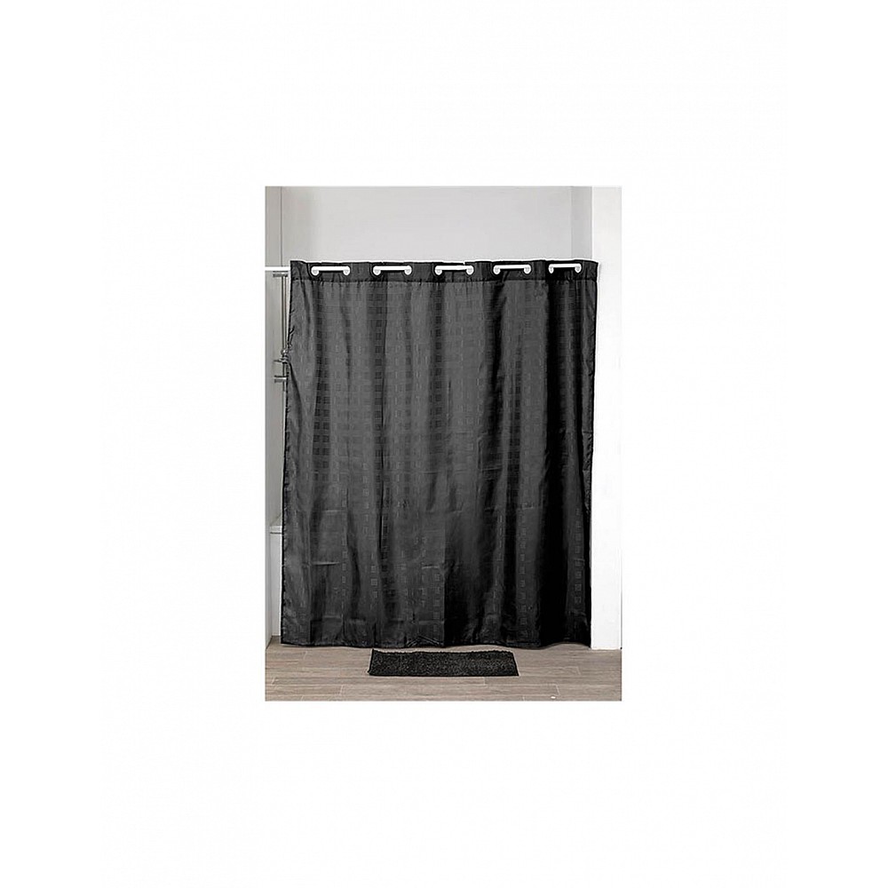 Κουρτίνα μπάνιου polyester BLACK 180x200
