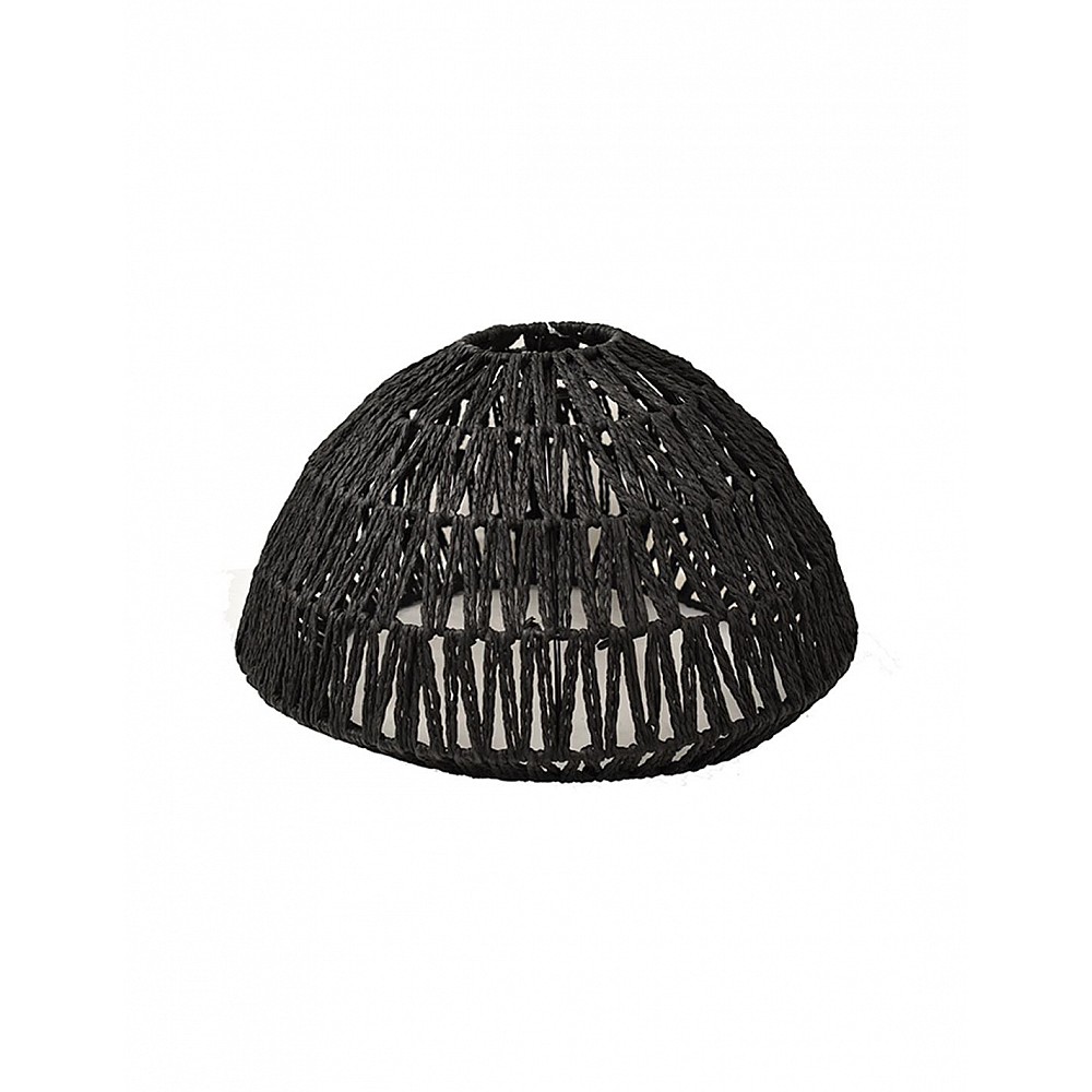 Φωτιστικό καπέλο οροφής τεχνητή raffia μαύρο χρώμα 41x24