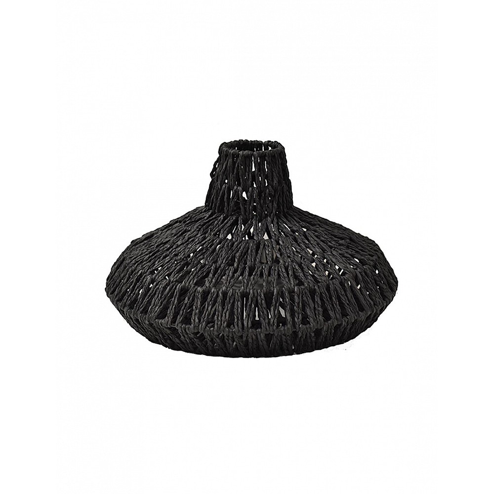 Φωτιστικό καπέλο οροφής τεχνητή raffia μαύρο χρώμα  35,5x20