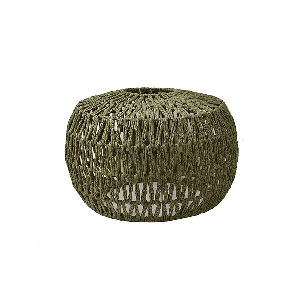 Φωτιστικό καπέλο οροφής μπουλ τεχνητή raffia λαδί χρ.  45x30