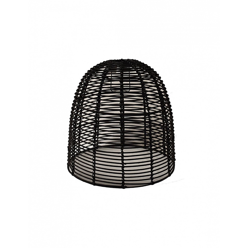Φωτιστικό καπέλο οροφής rattan μαύρο 40x40,5