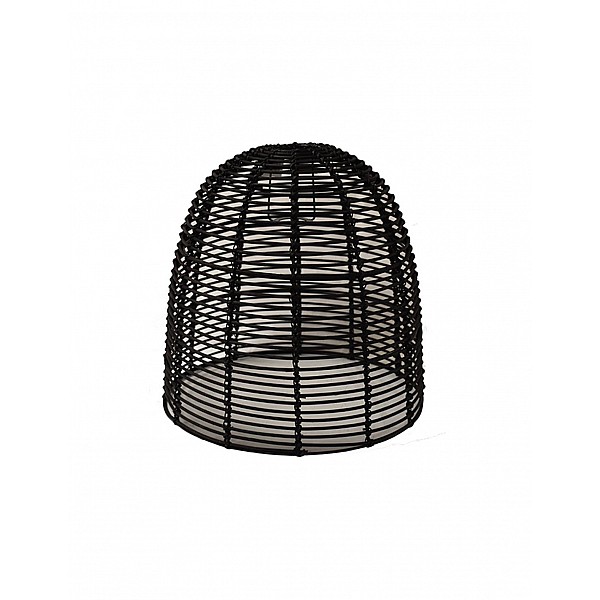 Φωτιστικό καπέλο οροφής rattan μαύρο 40x40,5