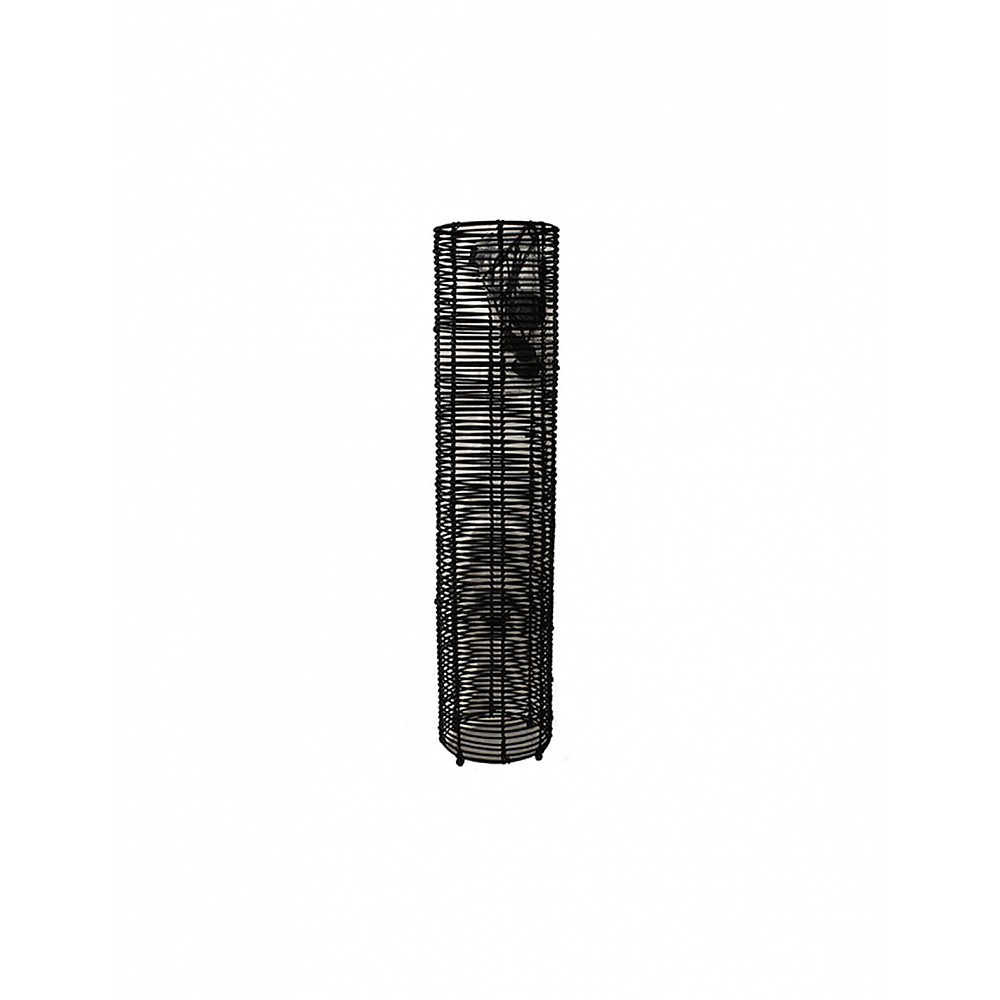Φωτιστικό δαπέδου rattan μαύρο Φ21,5εκ. x1Μ