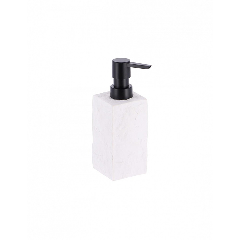 Dispenser polyresin τετράγωνο λευκό 260ml/6x18cm