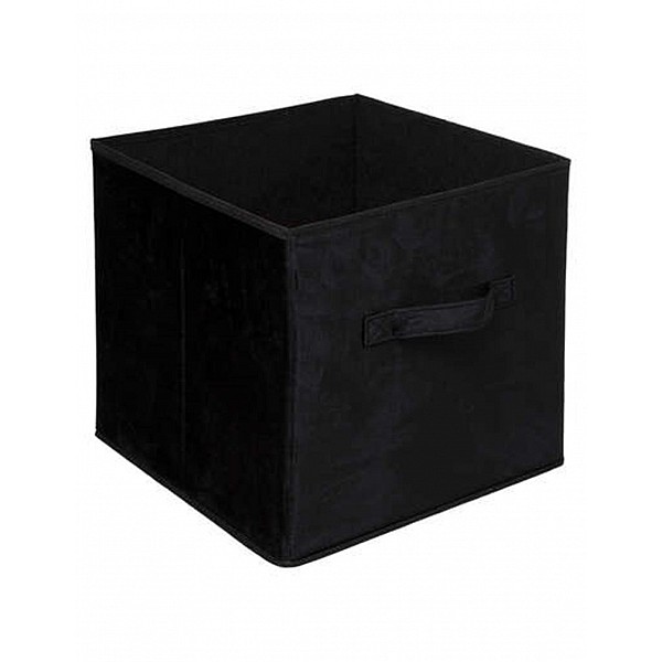 Κουτί αποθ. πτυσ. βελούδιο μαύρο 31x31x31
