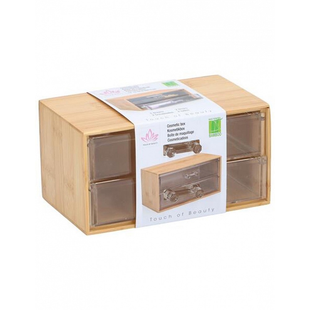 Κουτί αποθ.  bamboo/2συρτάρια 10,5x18,9x9,5cm