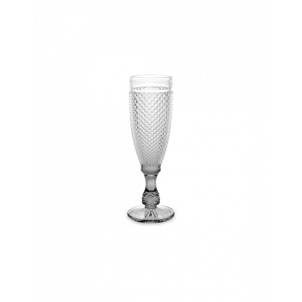 Ποτήρι σαμπάνιας γκρι DIAMOND 185ml/Φ5,7Η20cm