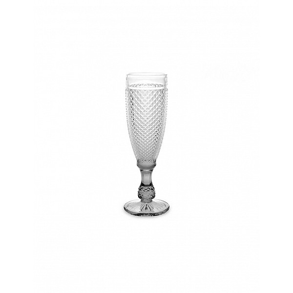 Ποτήρι σαμπάνιας γκρι DIAMOND 185ml/Φ5,7Η20cm