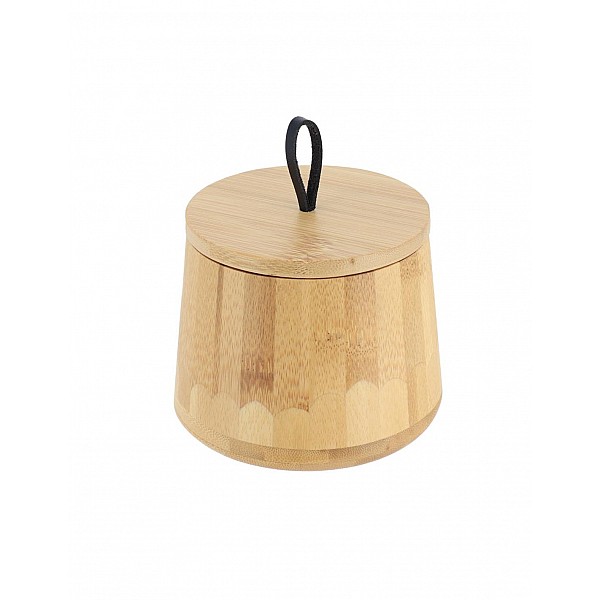 Δοχείο bamboo με καπάκι Φ11 Η18cm