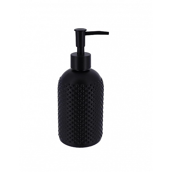 Dispenser γυάλινο μαύρο dots 410ml/Φ7 H 19 cm