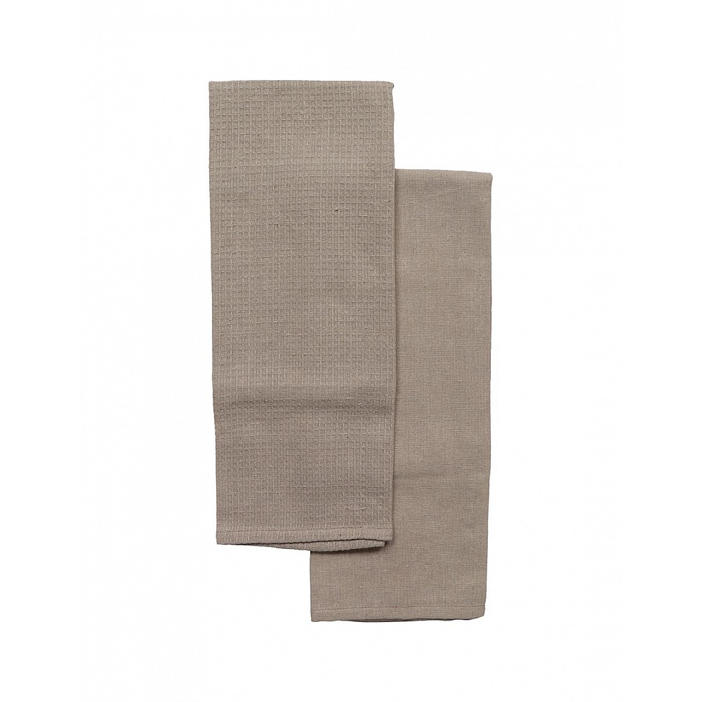 Πετσέτες κουζίνας βαμβακερό Taupe set2pcs 50x70cm