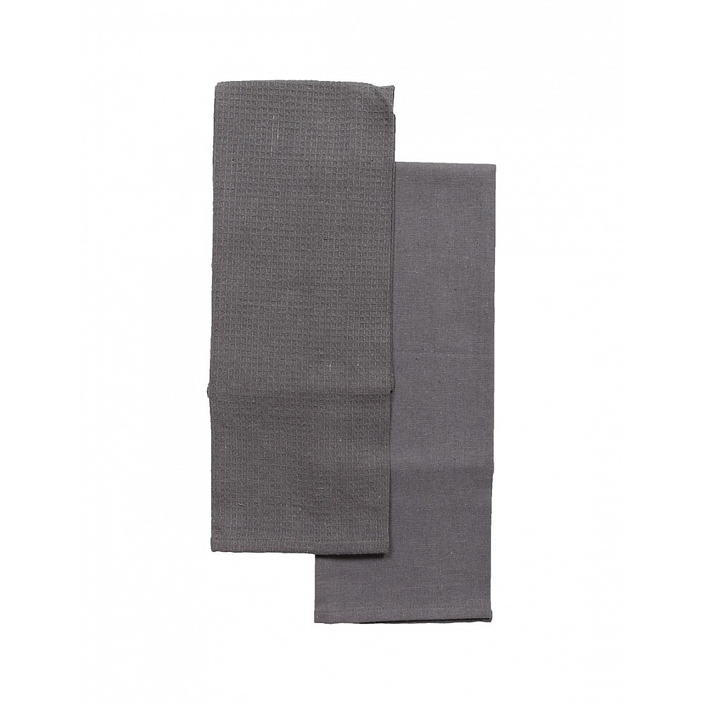 Πετσέτες κουζίνας βαμβακερό Dark gray set2pcs 50x70cm