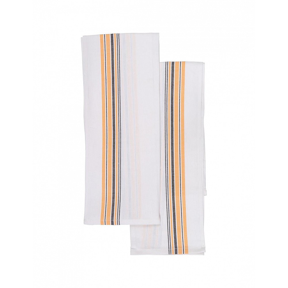 Πετσέτες κουζίνας βαμβακερό White-yellow set2pcs 50x70cm