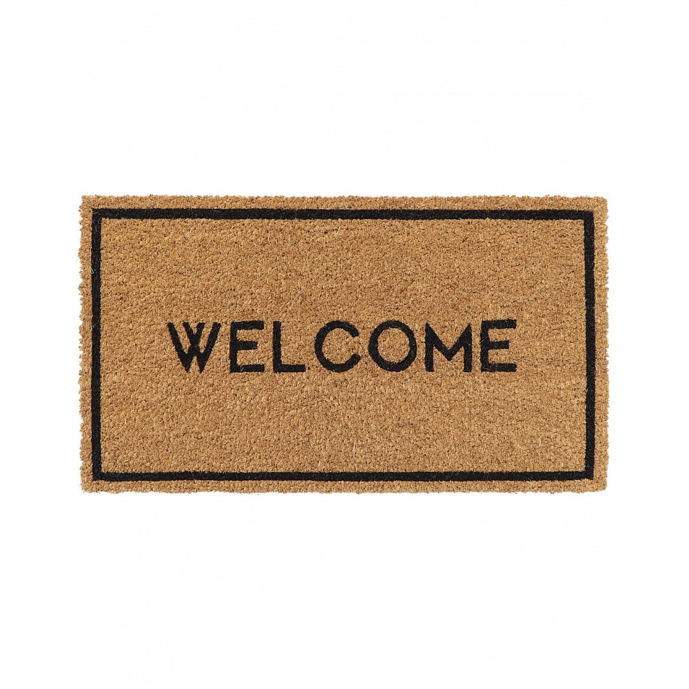 Ποδόμακτρο κοκοφοίνικας/pvc  welcome  33x60cm