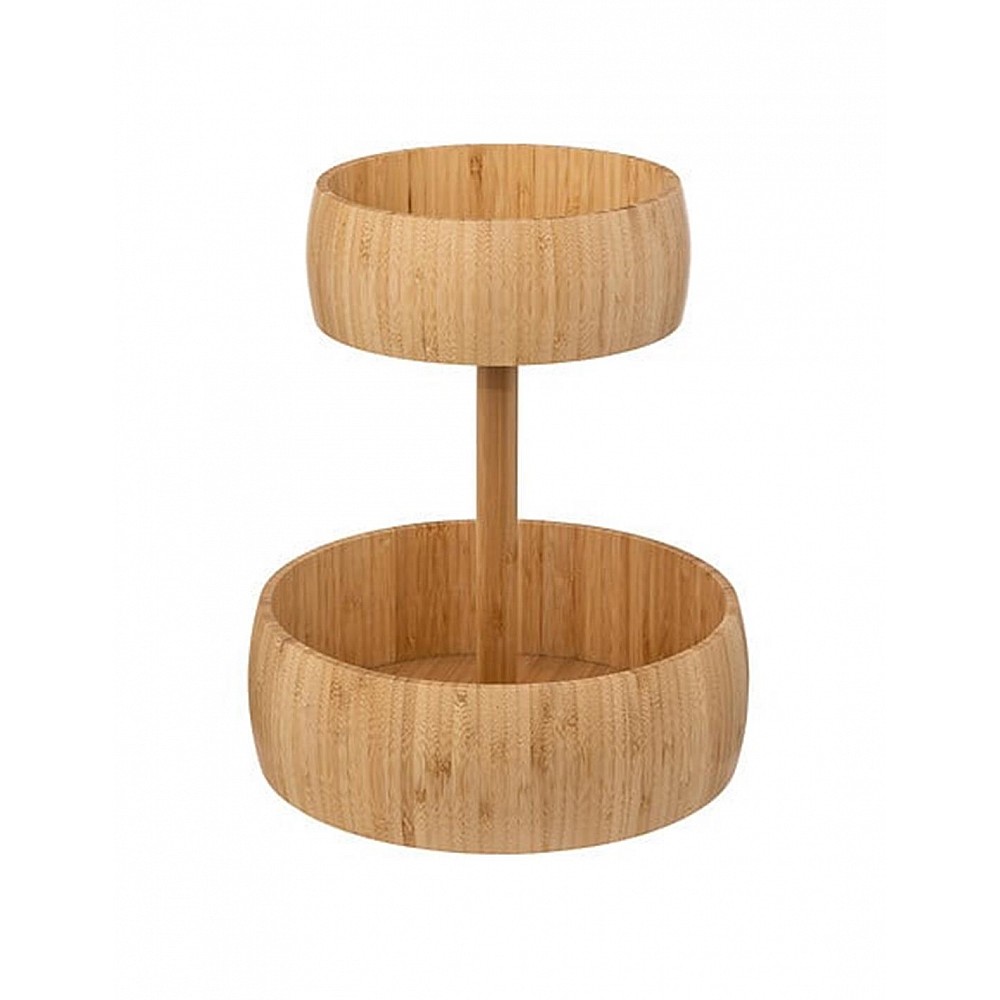 Φρουτιέρα bamboo διπλή Φ30Η35,5cm