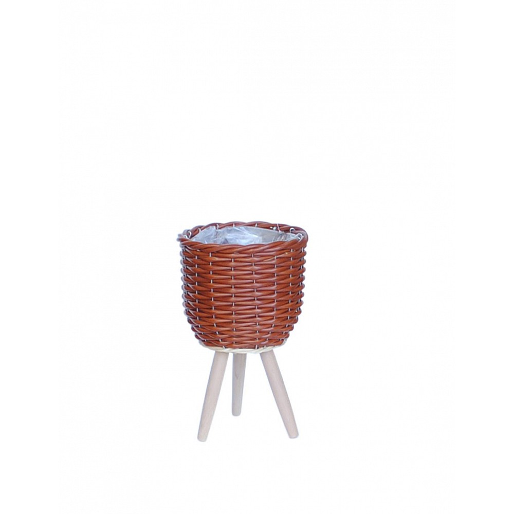 Κασπώ rattan καφέ σε τρίποδο 20x18/34