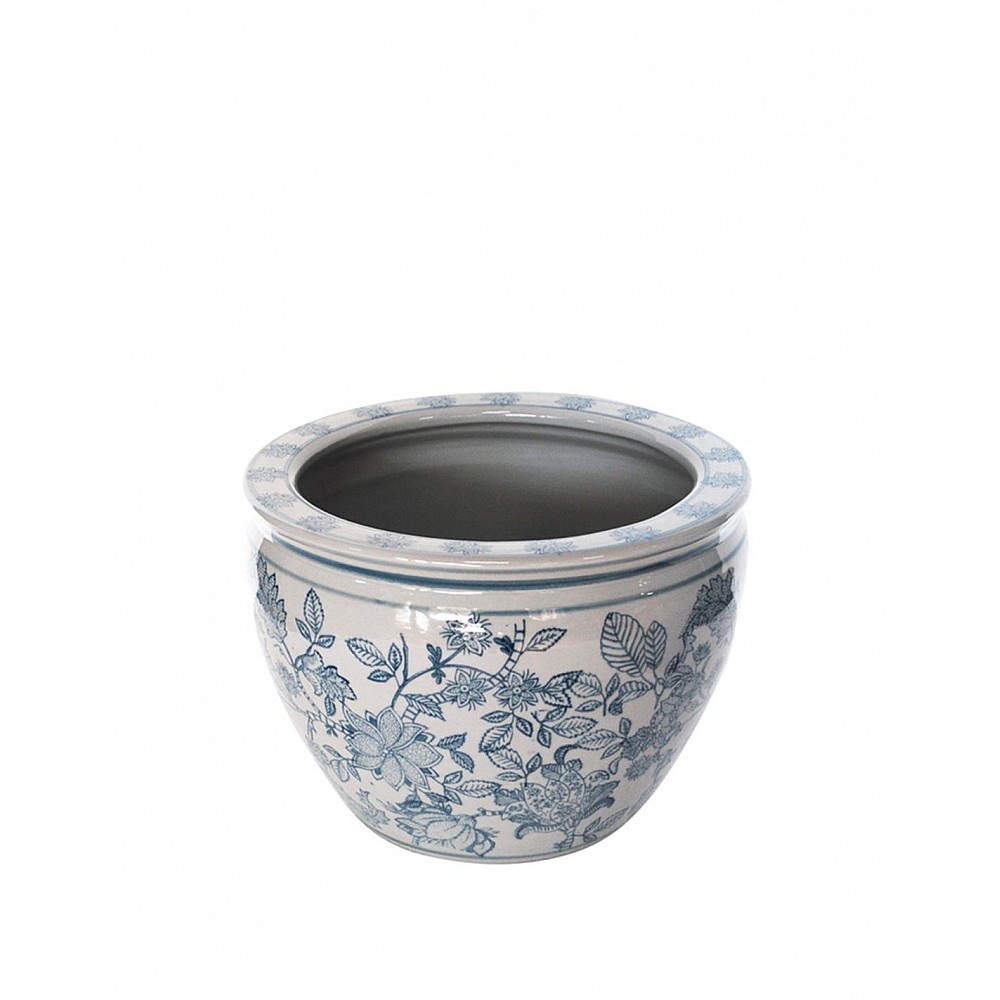 Κασπώ blue porc. flower 25. 5x19cm