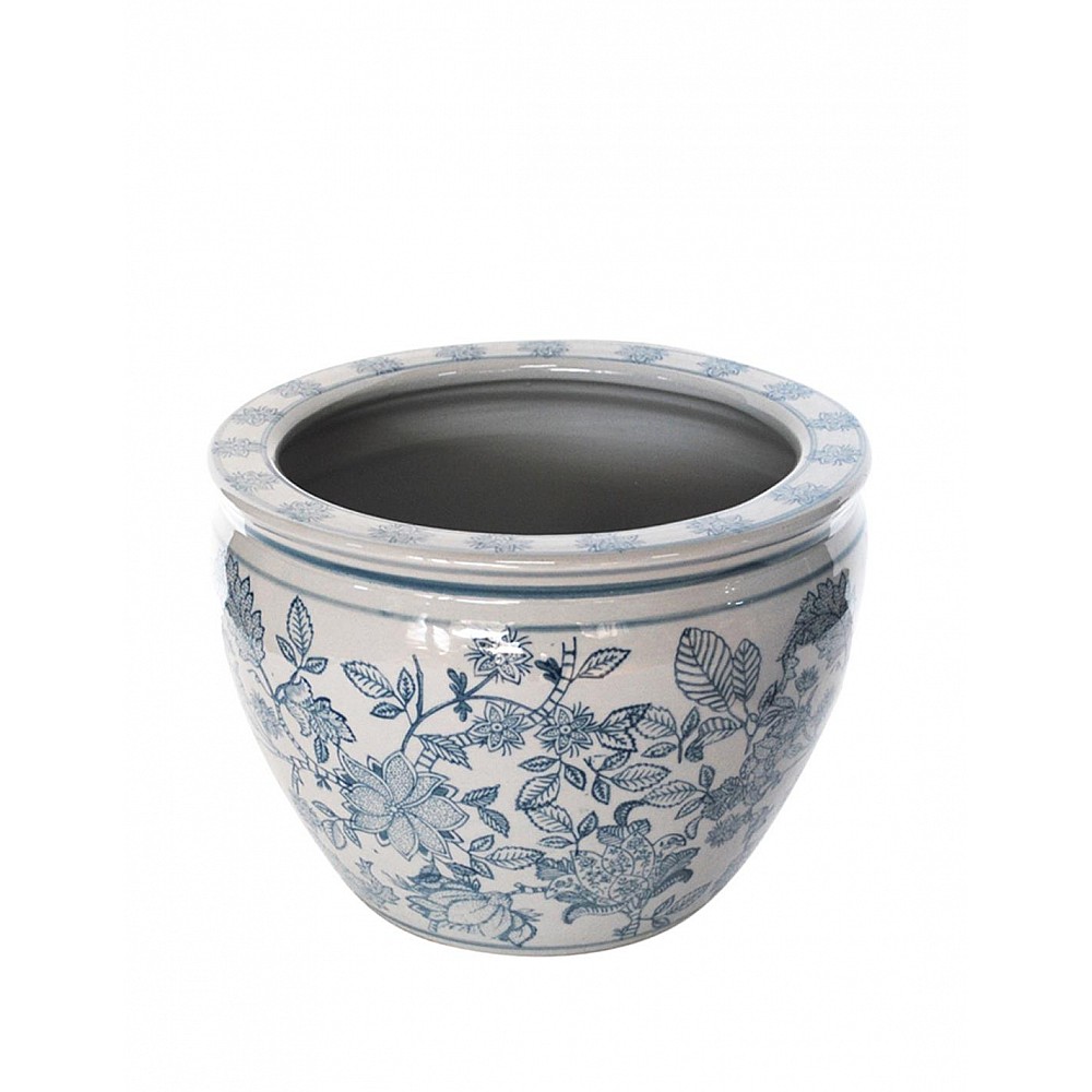 Κασπώ blue porc. flower 36. 5x27cm