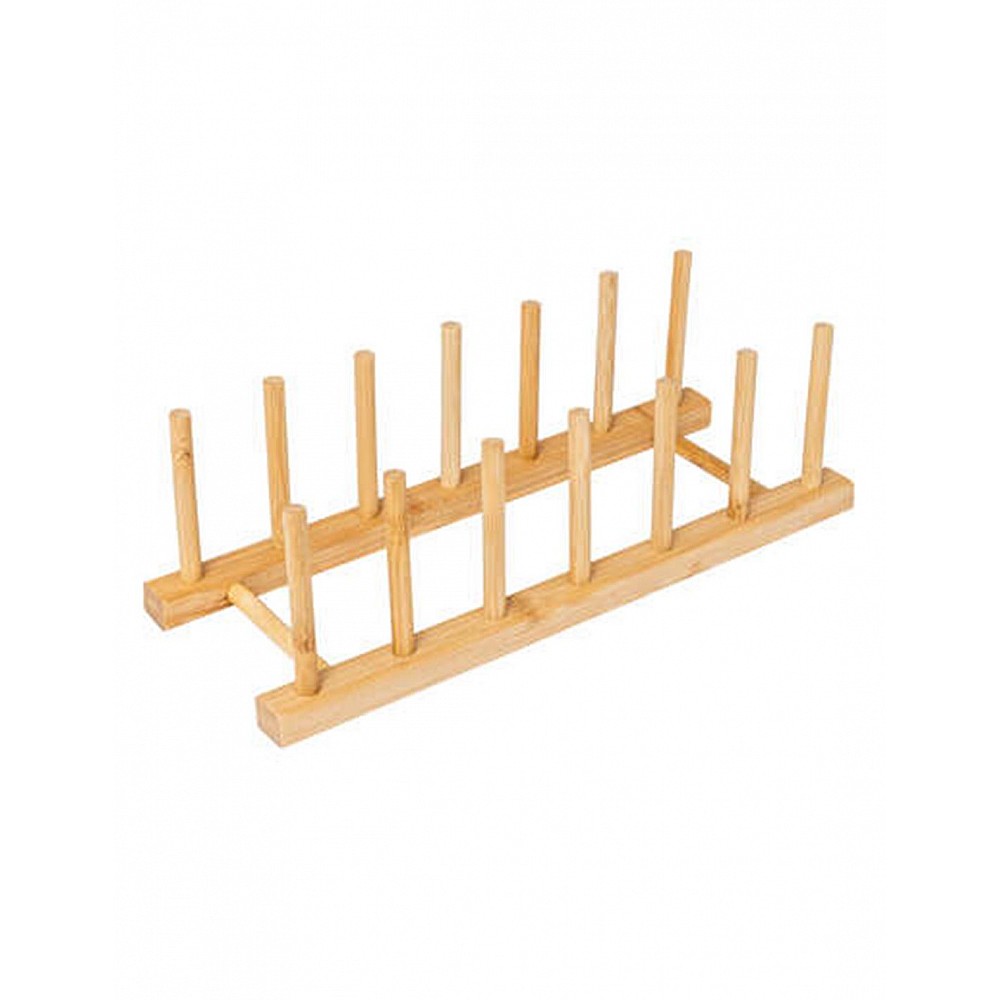 Βάση πιάτων 6θέσεων bamboo φυσικό 11,5x30x9,5cm