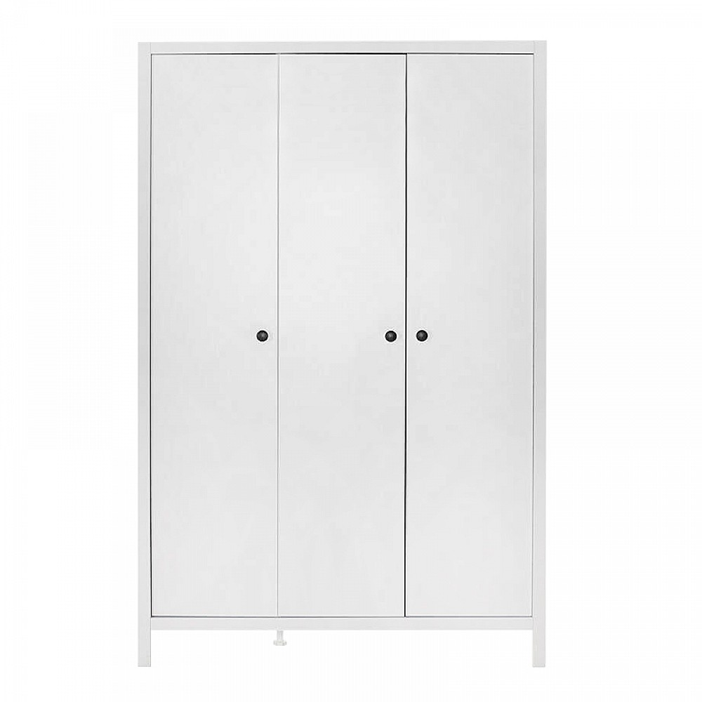 Ντουλάπα ρούχων French Megapap τρίφυλλη χρώμα λευκό 125x54x196εκ. Ντουλάπα ρούχων French Megapap τρίφυλλη χρώμα λευκό 125x54x196εκ.