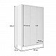 Ντουλάπα ρούχων French Megapap τρίφυλλη χρώμα λευκό 125x54x196εκ. Ντουλάπα ρούχων French Megapap τρίφυλλη χρώμα λευκό 125x54x196εκ.