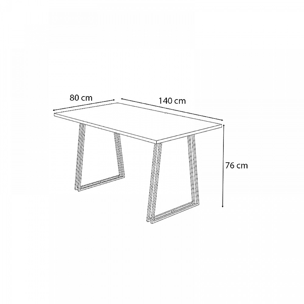 Τραπέζι Gable Megapap χρώμα γκρι σκυροδέματος 140x80x76εκ. Τραπέζι Gable Megapap χρώμα γκρι σκυροδέματος 140x80x76εκ.