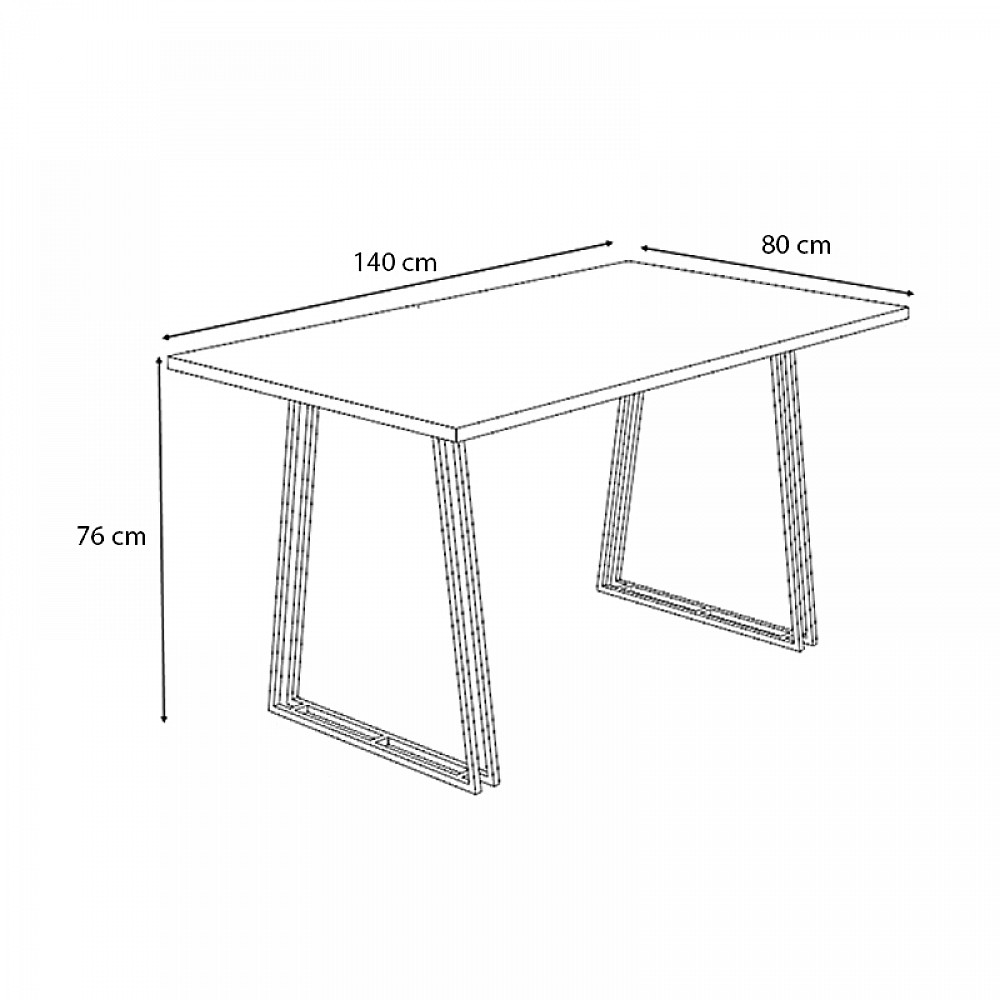 Τραπέζι Gable Megapap χρώμα γκρι σκυροδέματος 140x80x76εκ. Τραπέζι Gable Megapap χρώμα γκρι σκυροδέματος 140x80x76εκ.