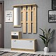 Έπιπλο εισόδου Raynold Megapap χρώμα φυσικό - λευκό 100x30x180εκ. Έπιπλο εισόδου Raynold Megapap χρώμα φυσικό - λευκό 100x30x180εκ.