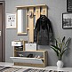 Έπιπλο εισόδου Raynold Megapap χρώμα φυσικό - λευκό 100x30x180εκ. Έπιπλο εισόδου Raynold Megapap χρώμα φυσικό - λευκό 100x30x180εκ.