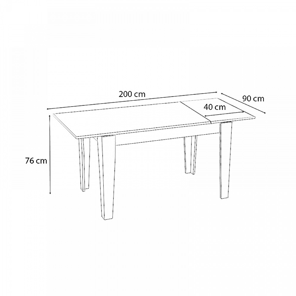 Τραπέζι Helmut Megapap επεκτεινόμενο χρώμα καρυδί 160/200x90x76εκ. Τραπέζι Helmut Megapap επεκτεινόμενο χρώμα καρυδί 160/200x90x76εκ.