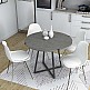 Τραπέζι Rubes Megapap χρώμα γκρι σκυροδέματος 120x120x78εκ. Τραπέζι Rubes Megapap χρώμα γκρι σκυροδέματος 120x120x78εκ.