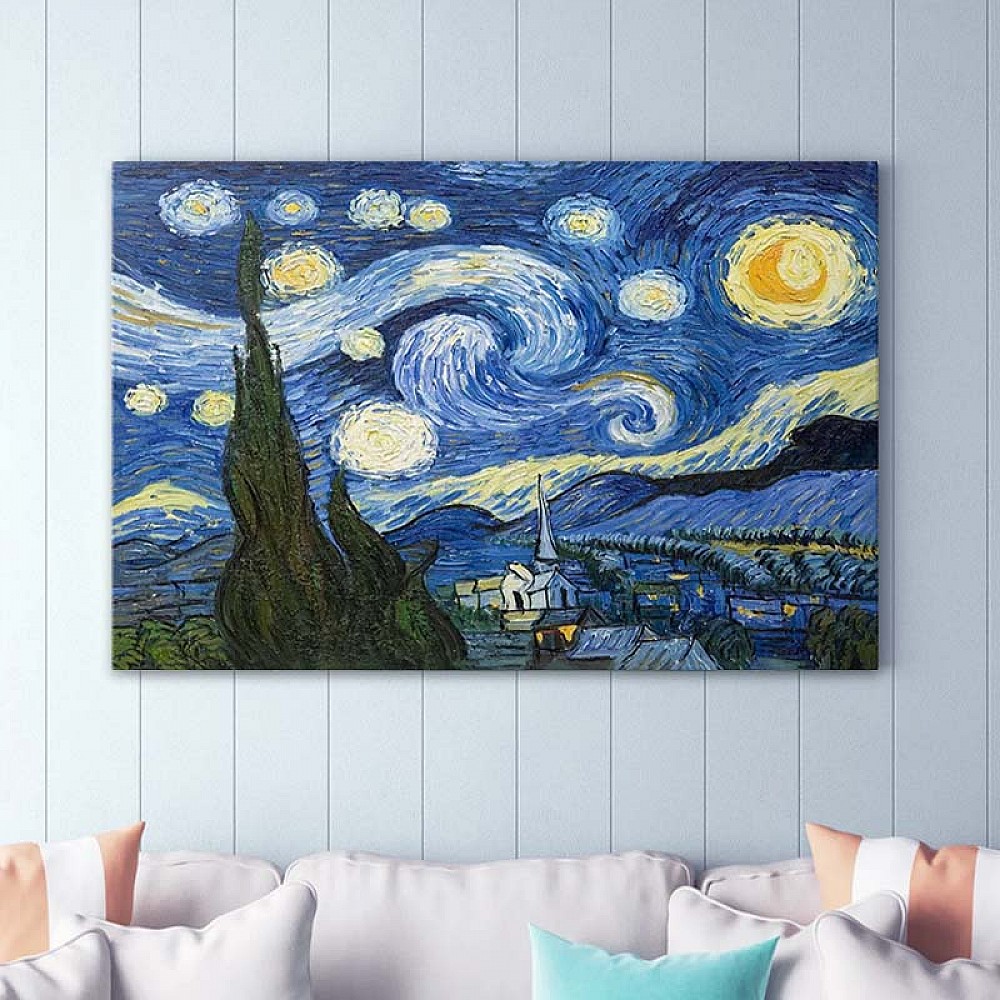 Πίνακας σε καμβά "Starry Night" Megapap ψηφιακής εκτύπωσης 100x70x3εκ. Πίνακας σε καμβά "Starry Night" Megapap ψηφιακής εκτύπωσης 100x70x3εκ.