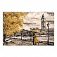 Πίνακας σε καμβά "Big Ben And Yellow Leaves" Megapap ψηφιακής εκτύπωσης 125x80x3εκ.