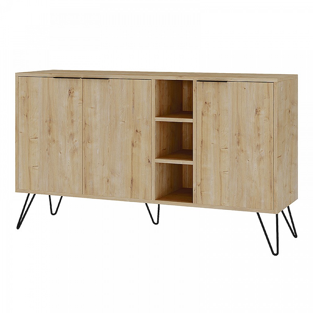 Μπουφές Clara Megapap χρώμα φυσικό οξιάς 142x35,6x83εκ. Μπουφές Clara Megapap χρώμα φυσικό οξιάς 142x35,6x83εκ.