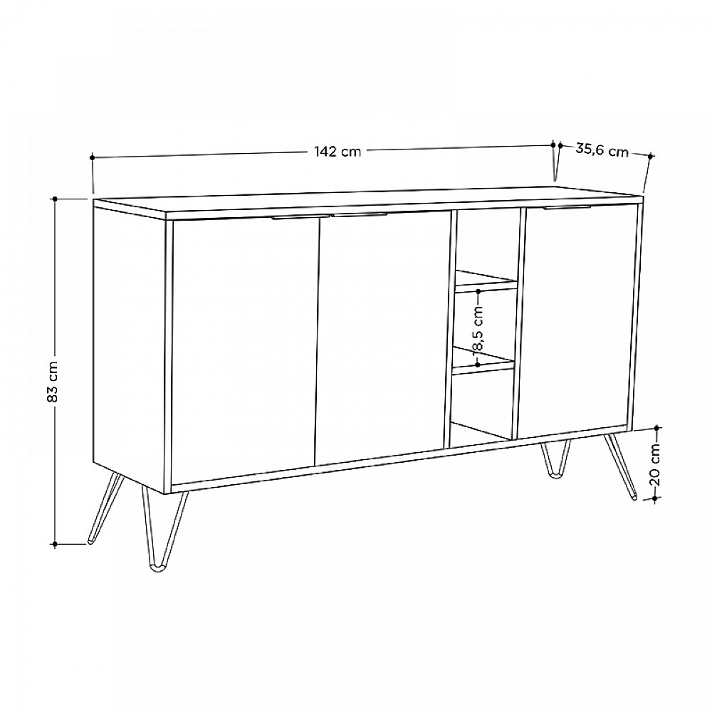 Μπουφές Clara Megapap χρώμα γκρι ρετρό - λευκό αντικέ 142x35,6x83εκ. Μπουφές Clara Megapap χρώμα γκρι ρετρό - λευκό αντικέ 142x35,6x83εκ.