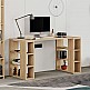 Γραφείο εργασίας Colmar Megapap χρώμα sapphire oak 140x60x75εκ Γραφείο εργασίας Colmar Megapap χρώμα sapphire oak 140x60x75εκ