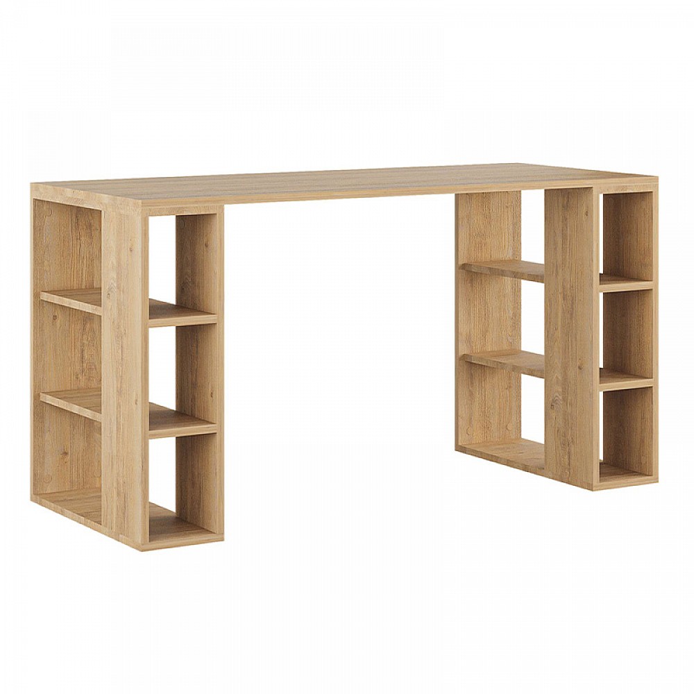 Γραφείο εργασίας Colmar Megapap χρώμα sapphire oak 140x60x75εκ Γραφείο εργασίας Colmar Megapap χρώμα sapphire oak 140x60x75εκ