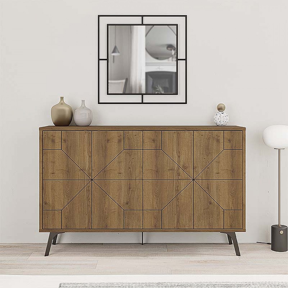 Μπουφές Dune Megapap χρώμα ανοιχτό καρυδί 123x35x77,4εκ. Μπουφές Dune Megapap χρώμα ανοιχτό καρυδί 123x35x77,4εκ.