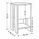 Κομοδίνο Ema Megapap χρώμα ανοιχτή μόκα 30x30x55εκ.