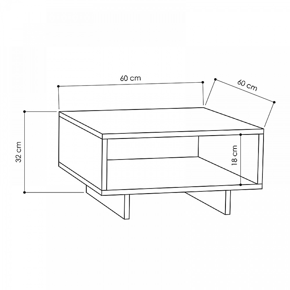 Τραπεζάκι σαλονιού Hola Megapap χρώμα ανθρακί 60x60x32εκ. Τραπεζάκι σαλονιού Hola Megapap χρώμα ανθρακί 60x60x32εκ.