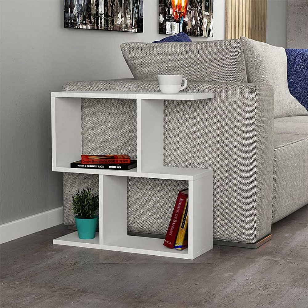 Βοηθητικό τραπεζάκι Homemania Megapap χρώμα λευκό 60x20x60εκ. Βοηθητικό τραπεζάκι Homemania Megapap χρώμα λευκό 60x20x60εκ.