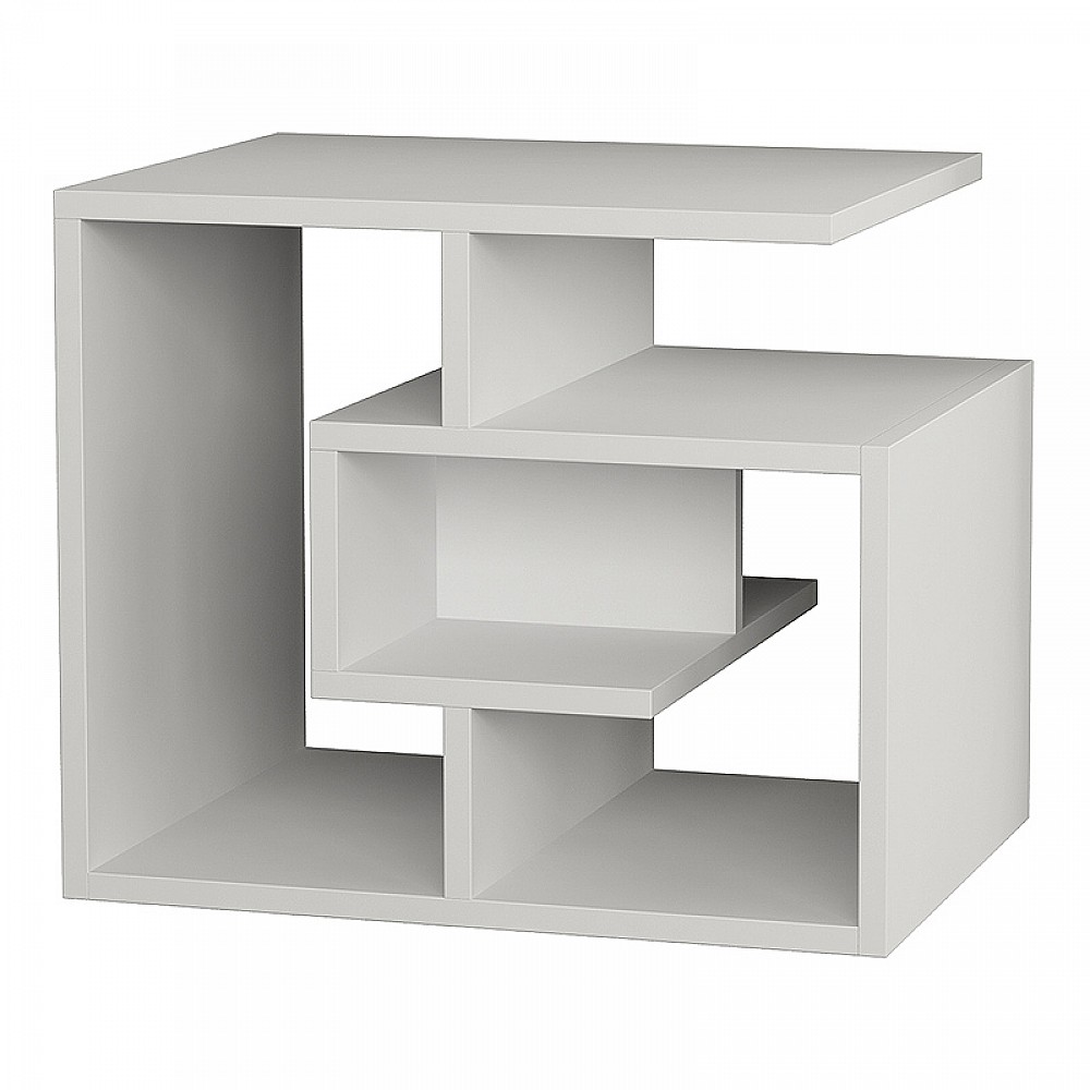 Βοηθητικό τραπεζάκι Labirent Megapap Megapap χρώμα λευκό 54x40x45εκ.