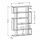 Βιβλιοθήκη Mito Megapap χρώμα λευκό 108x25x161εκ. Βιβλιοθήκη Mito Megapap χρώμα λευκό 108x25x161εκ.