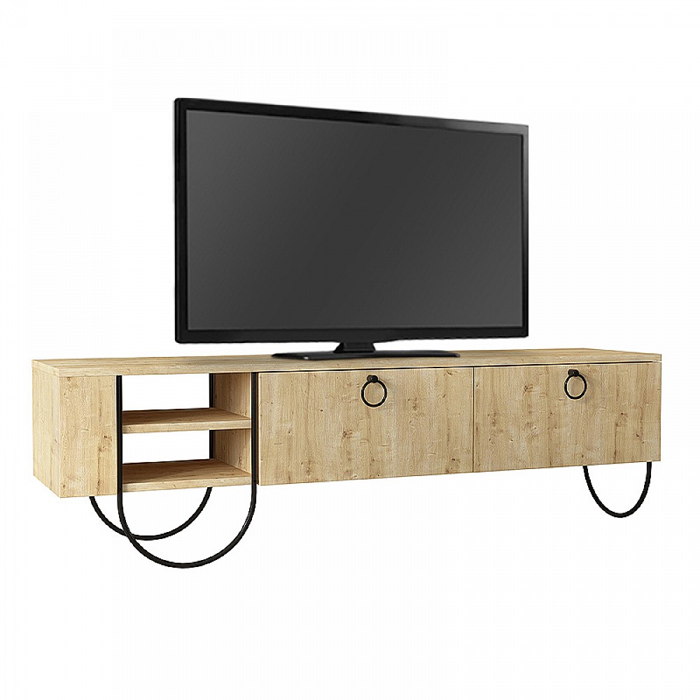 Έπιπλο τηλεόρασης Norfolk Megapap χρώμα φυσικό οξιάς 151x35x43εκ. Έπιπλο τηλεόρασης Norfolk Megapap χρώμα φυσικό οξιάς 151x35x43εκ.