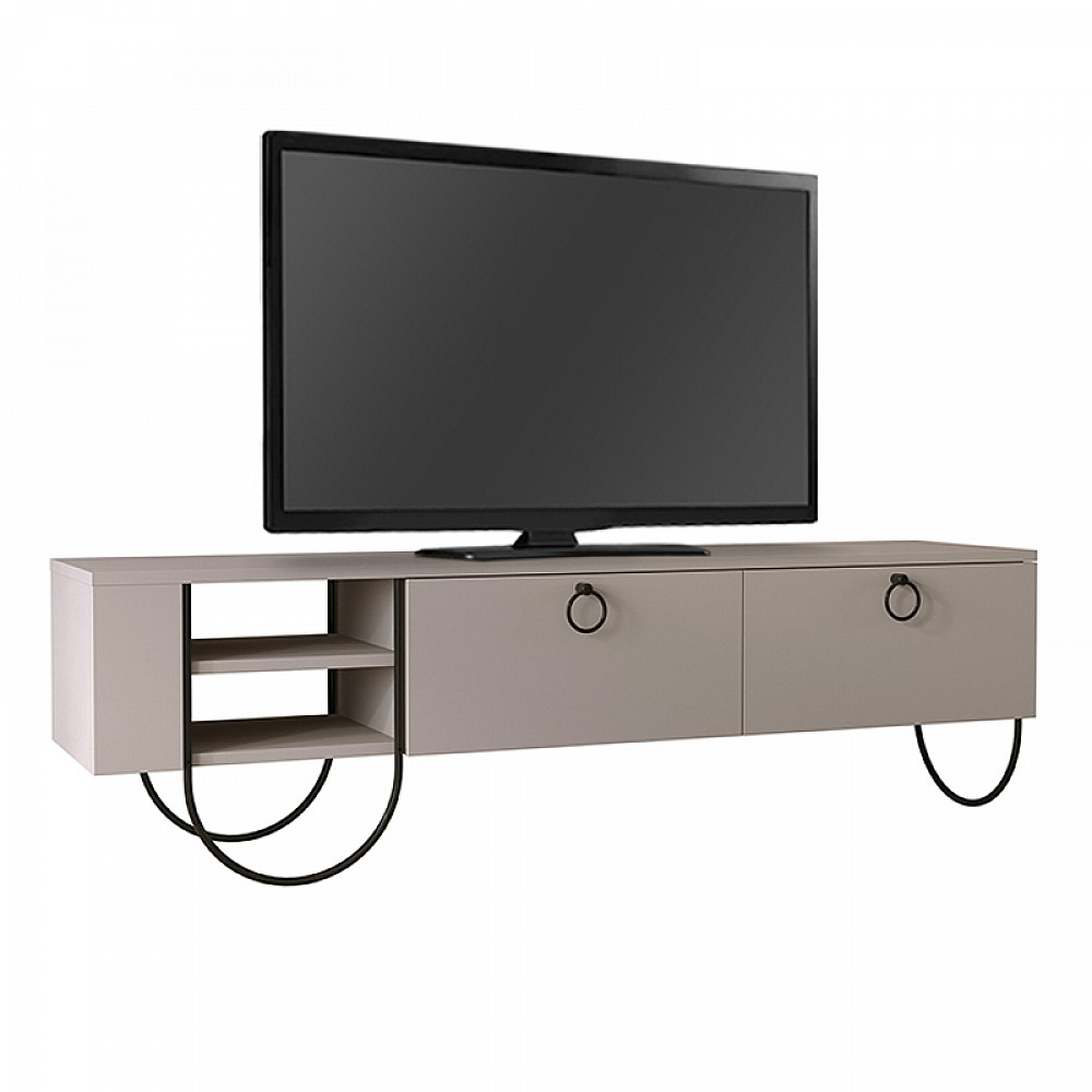 Έπιπλο τηλεόρασης Norfolk Megapap χρώμα ανοιχτή μόκα 151x35x43εκ. Έπιπλο τηλεόρασης Norfolk Megapap χρώμα ανοιχτή μόκα 151x35x43εκ.