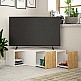 Έπιπλο τηλεόρασης γωνιακό Compact Megapap χρώμα λευκό - φυσικό οξιάς 94,2x90,6x31,4εκ. Έπιπλο τηλεόρασης γωνιακό Compact Megapap χρώμα λευκό - φυσικό οξιάς 94,2x90,6x31,4εκ.